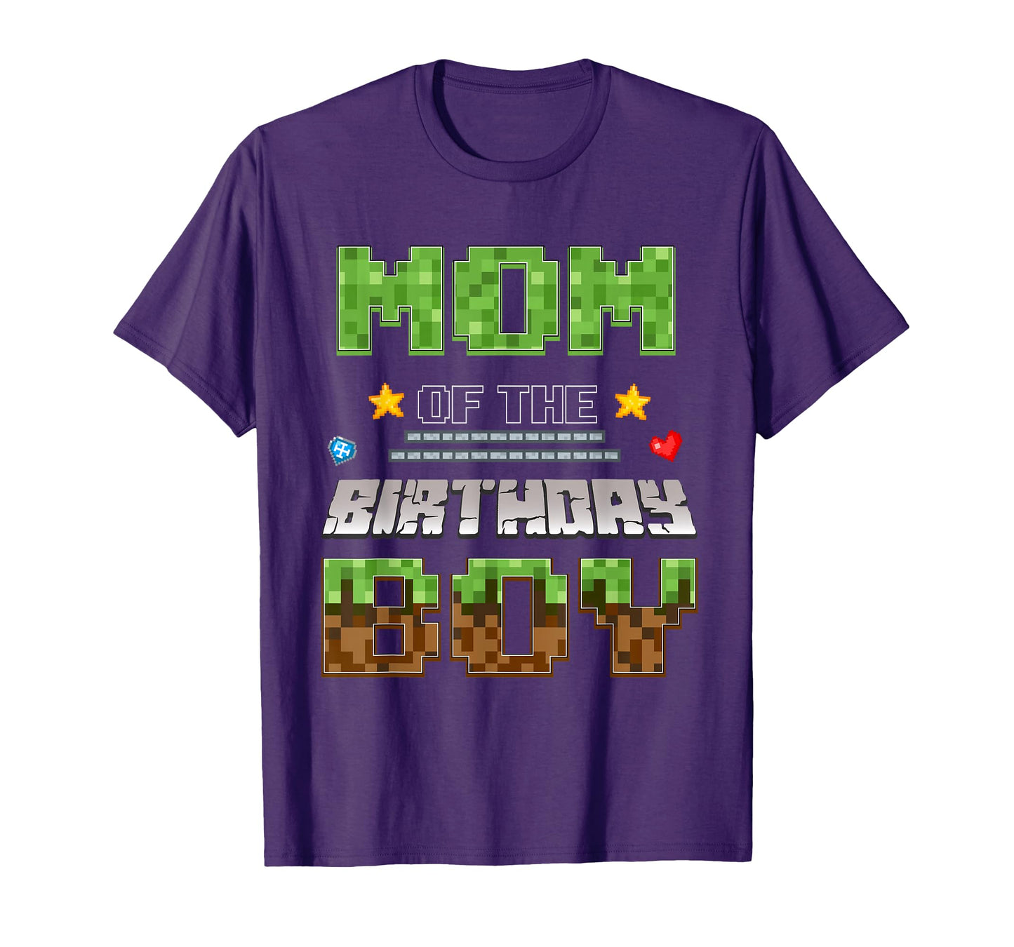 Mom of The Birthday Boy Video Gamer Pixel Birthday Party T-Shirt