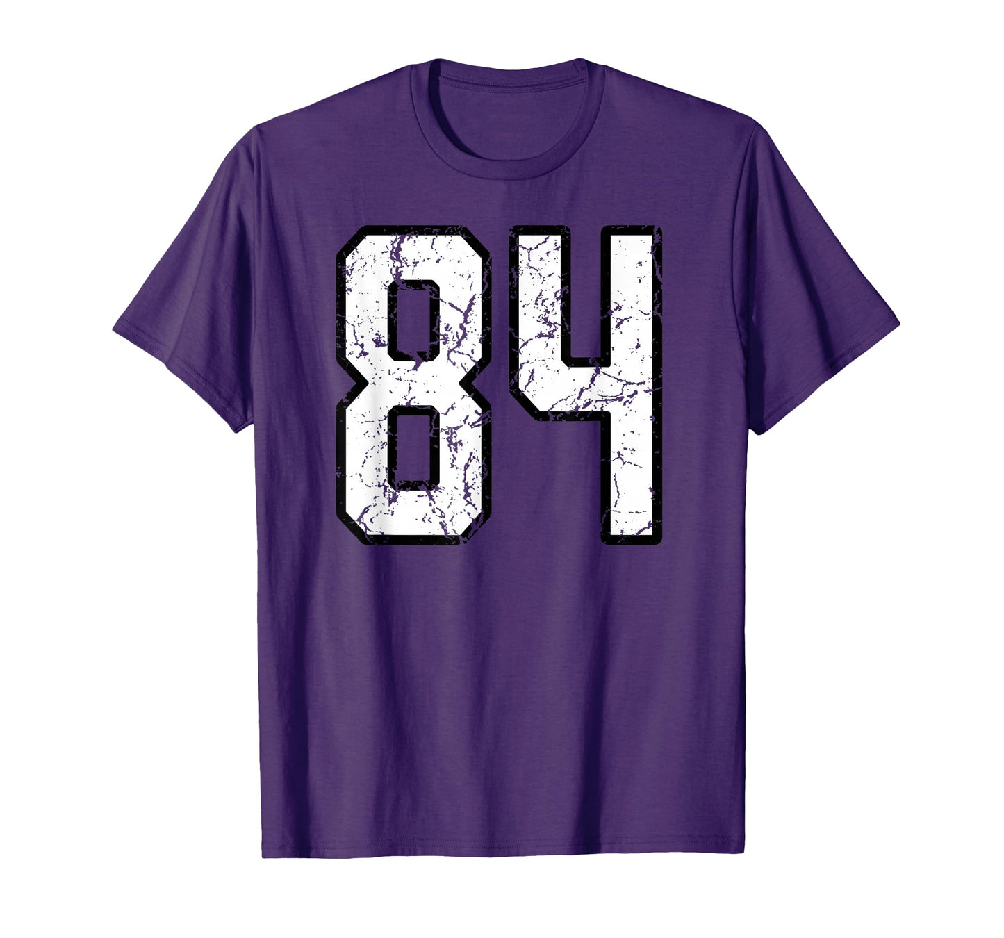 White and Black Sports Number 84 Jersey Uniform Player T-Shirt