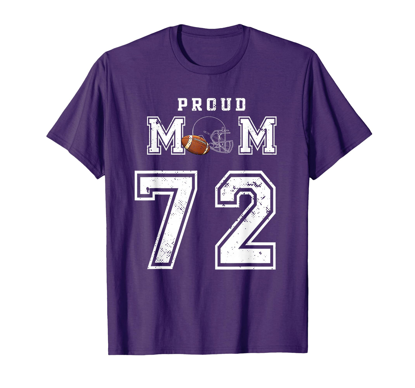 Custom Proud Football Mom Number 72 Personalized For Women T-Shirt