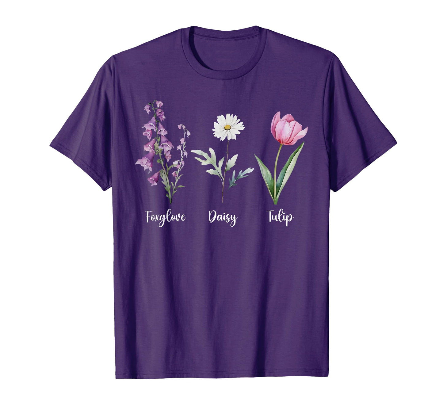Subtle Floral Anti Trump Shirt Flowers Foxglove Daisy Tulip T-Shirt