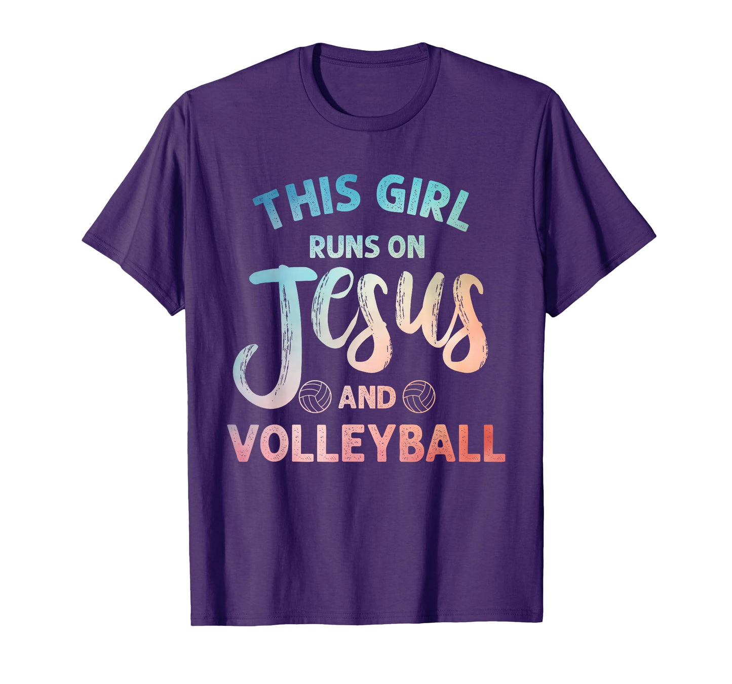 Christian Volleyball Art For Girls Women Volleyball Player T-Shirt