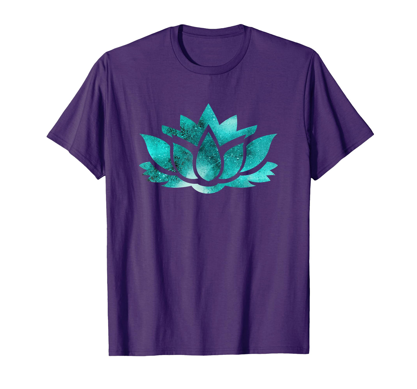 Lotus Flower Yoga Spiritual Dreamy Teal Colorful T Shirt T-Shirt