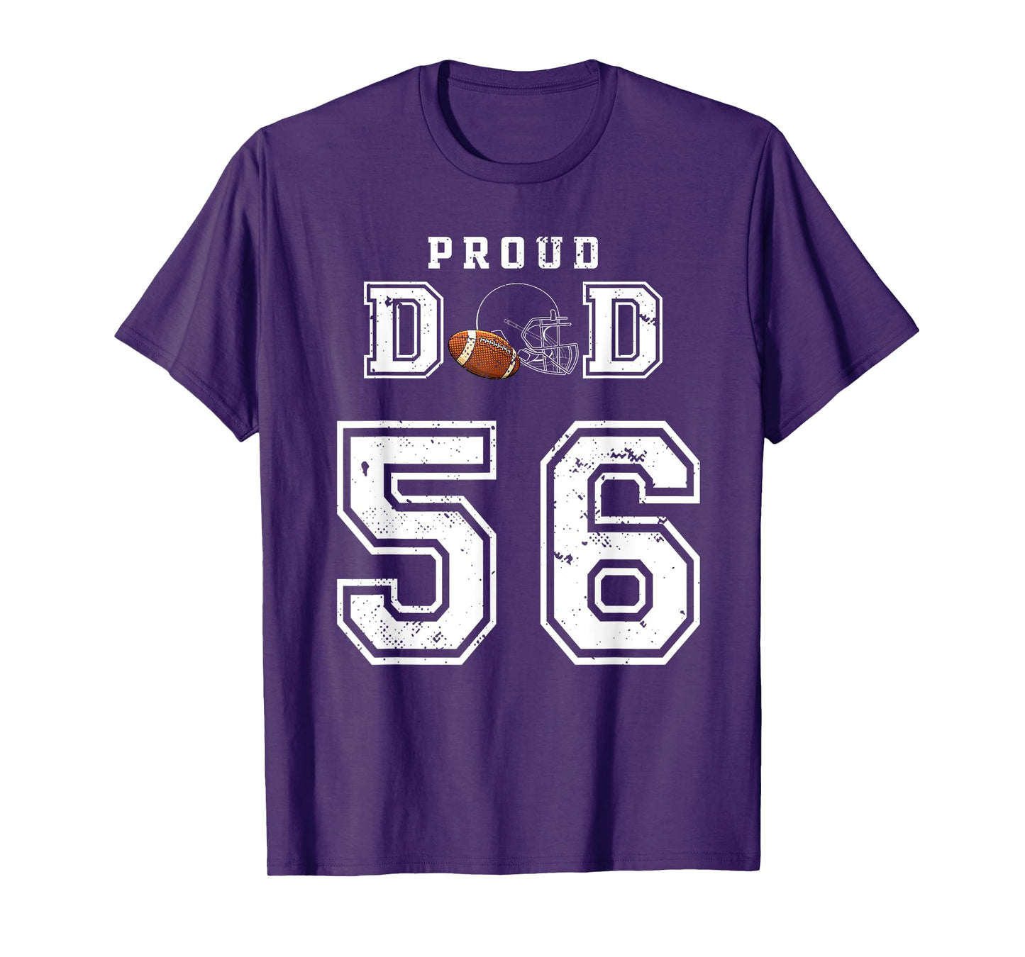 Custom Proud Football Dad Number 56 Personalized For Men T-Shirt