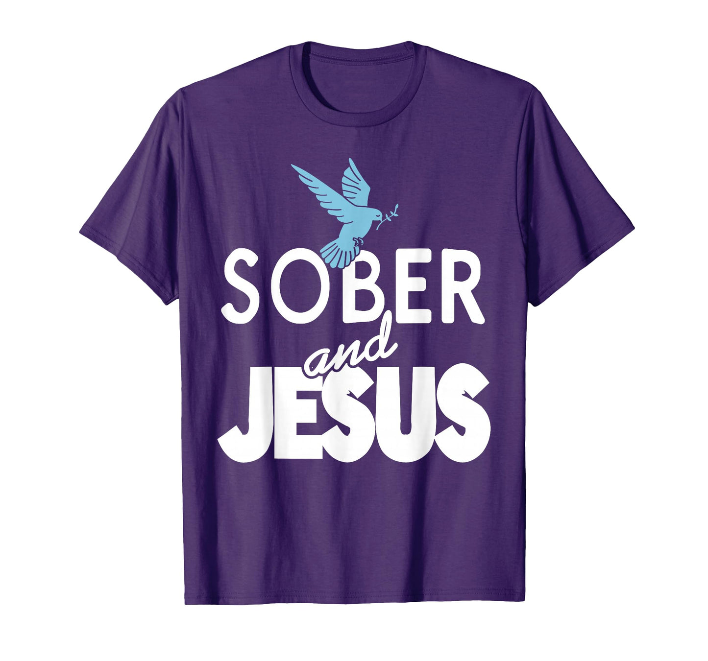 Sober and Jesus Faith Hope Recovery Christian Living T-Shirt