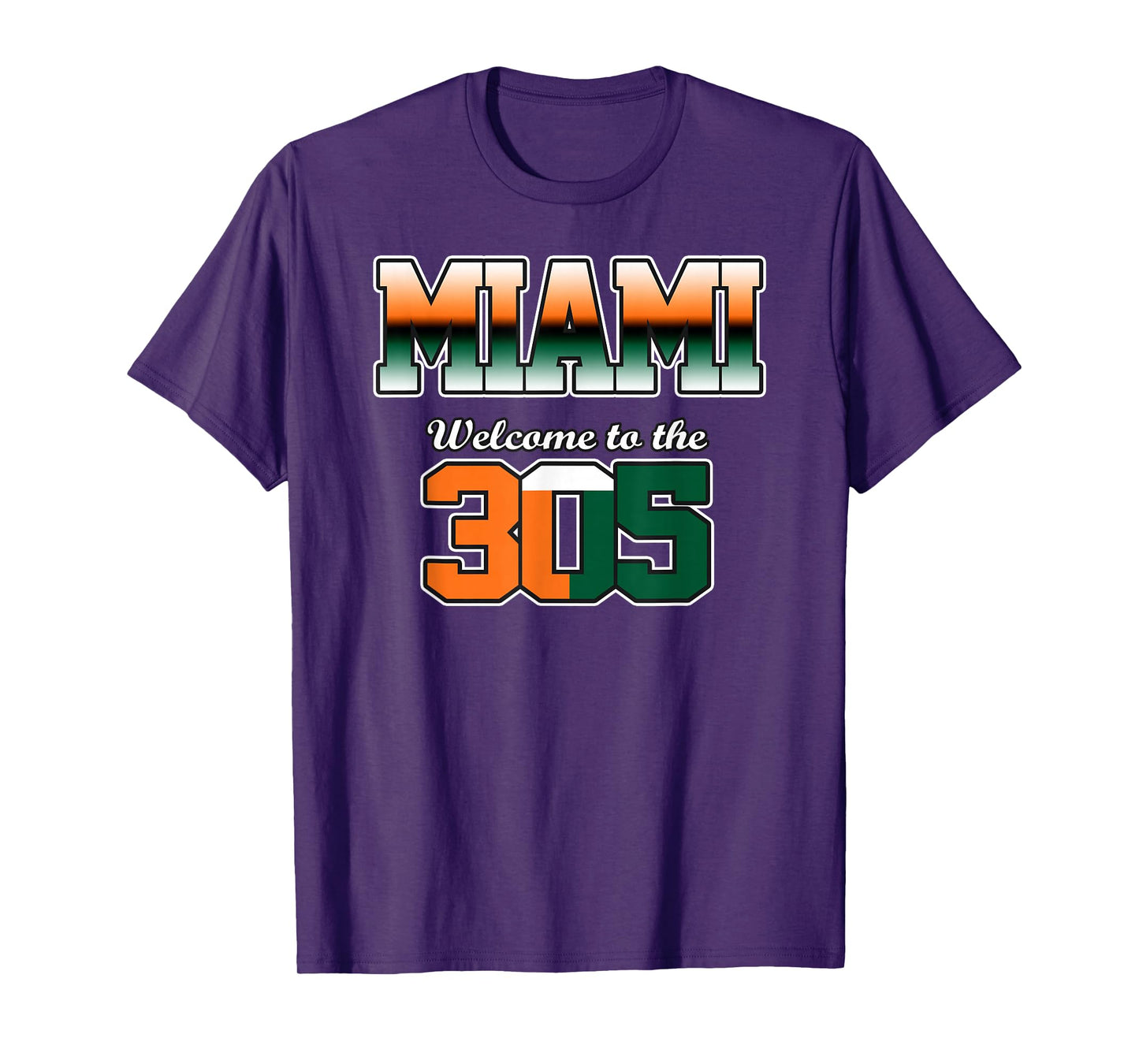 Miami Welcome to the 305 Orange Green City Pride Design T-Shirt
