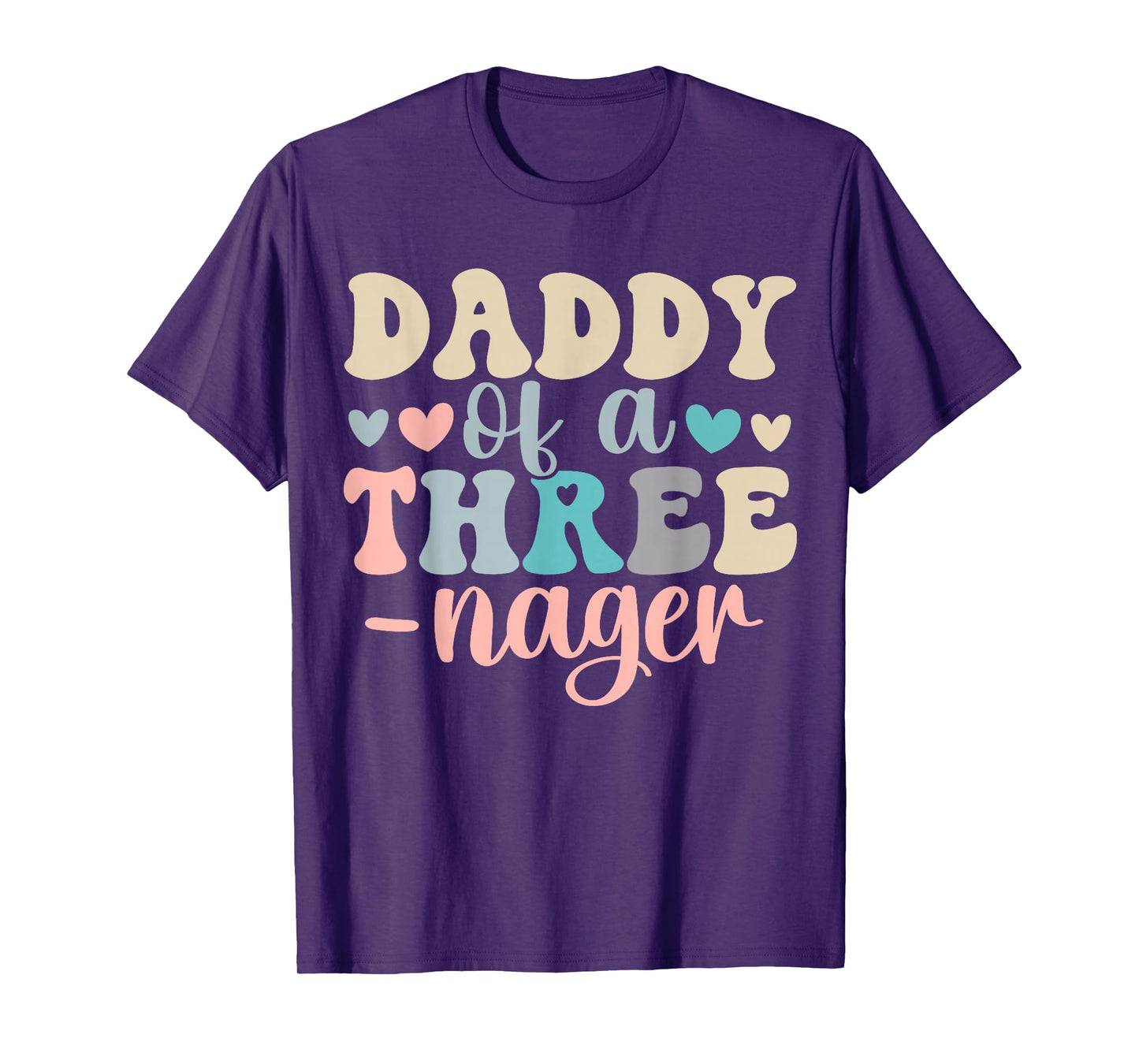 Daddy Of A Threenager 3rd Birthday Matching Family Boho T-Shirt
