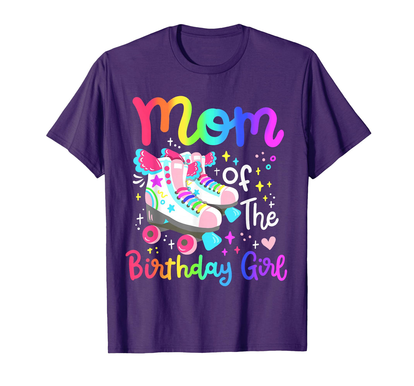 Mom of the Birthday Girl Skater Roller Skate Family Party T-Shirt