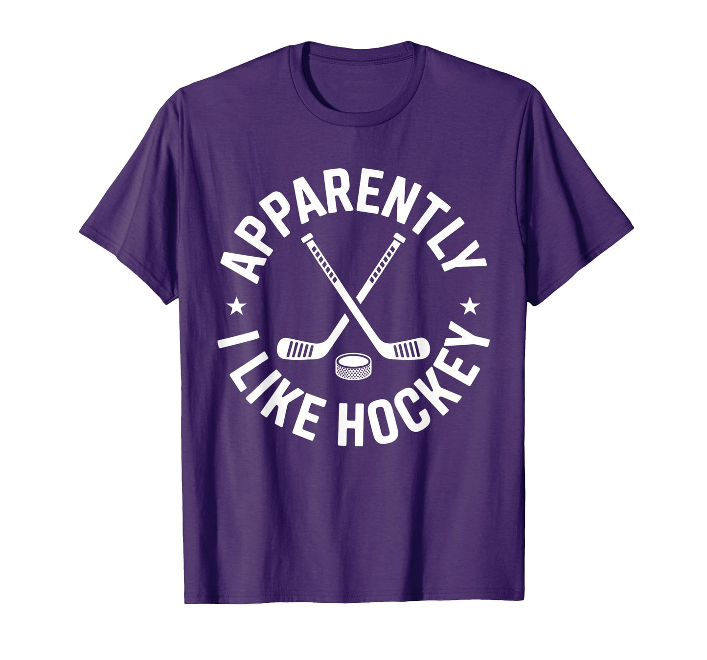 Apparently I Like Hockey Funny Hockey Sport Game Day T-Shirt