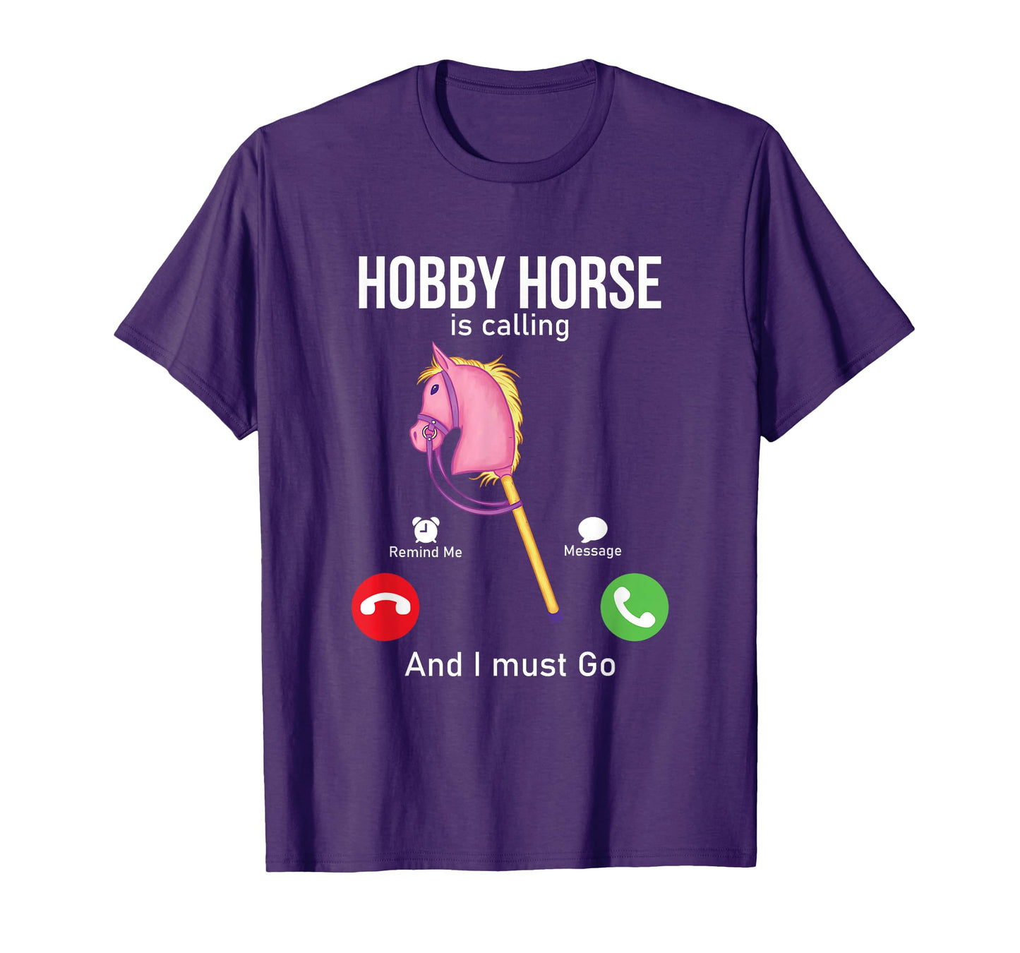 Funny Hobby Horsing Gifts For Hobby Horse Riders Unisex-Adult Black Cotton Blend T-Shirt Small Classic Fit Short Sleeve