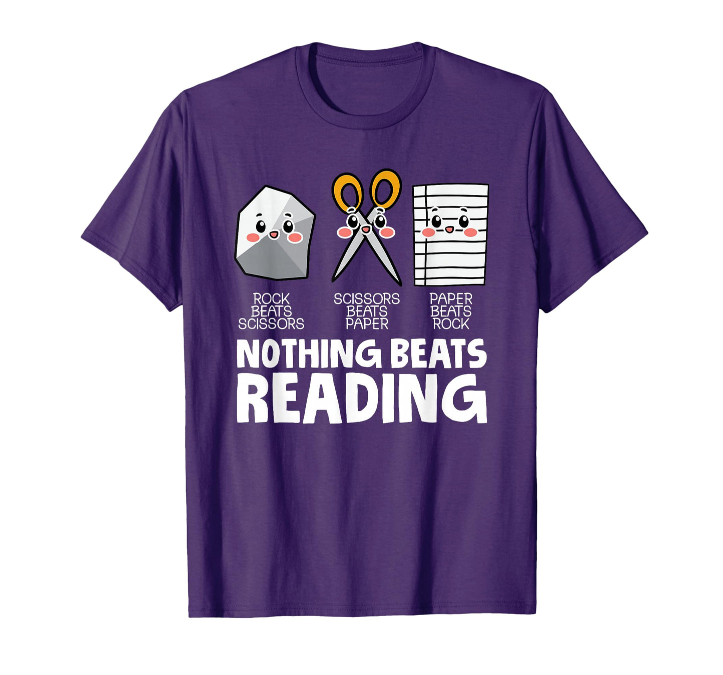 rock paper scissor nothing beats reading T-Shirt