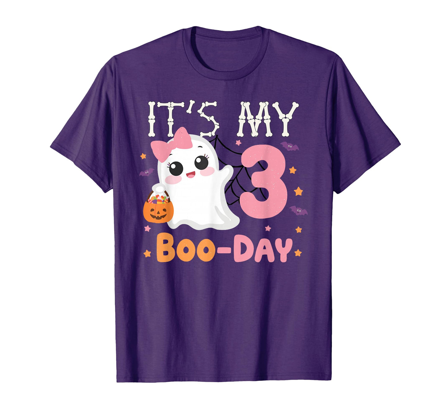 It's My 3rd Boo-Day Halloween 3 Year Old Ghost Birthday Girl T-Shirt