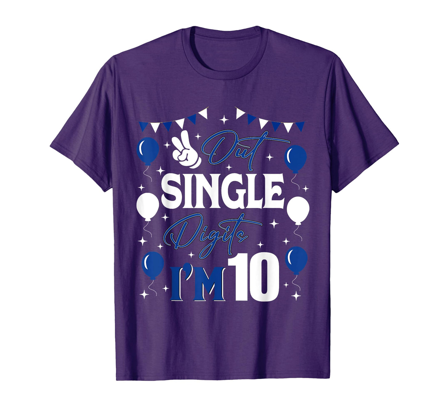 Peace Out Single Digits I'm 10 Year Old 10th Birthday Boys T-Shirt