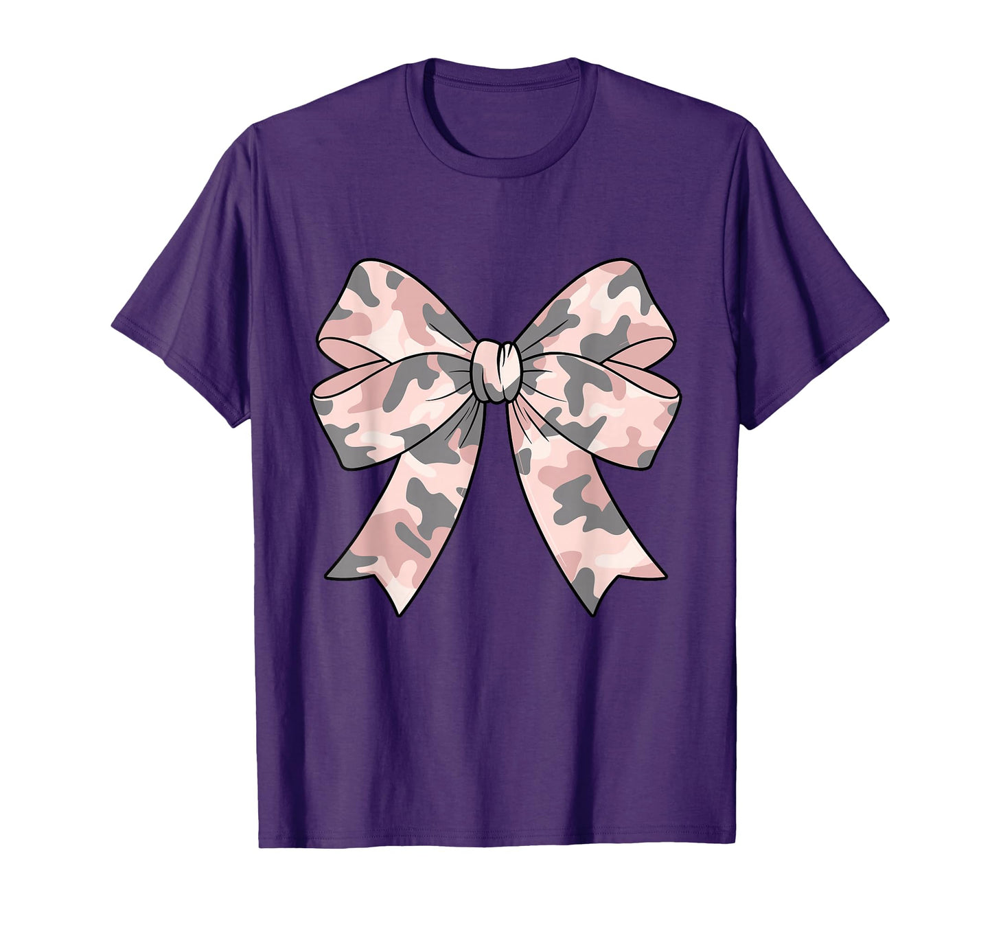 Camouflage Old Camo Bow Camo Coquette Bow Hunting Women Girl T-Shirt