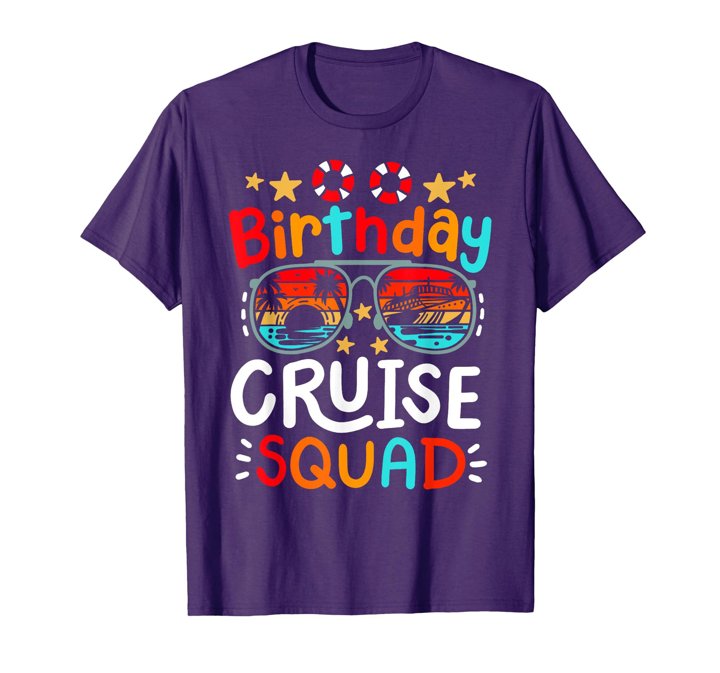 Birthday Cruise Squad Bday Cruising Vacation Men Women Kids T-Shirt