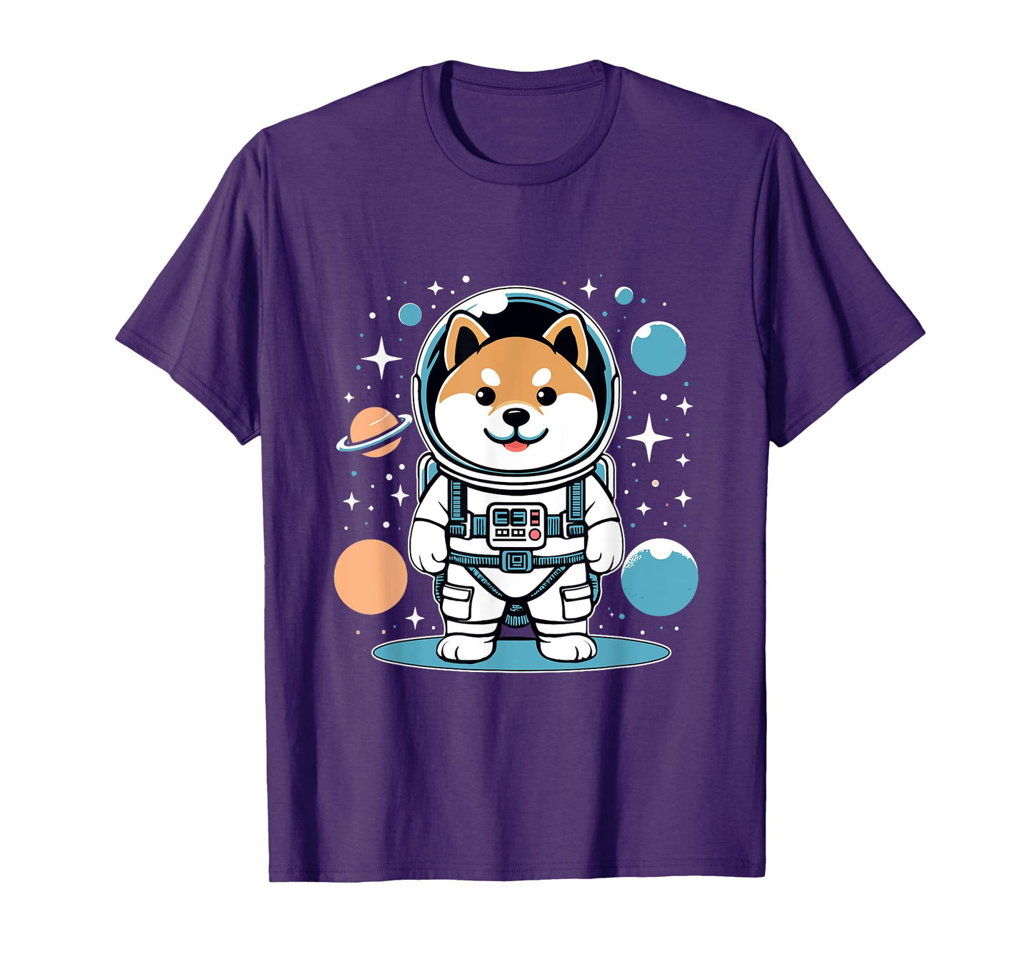 Shiba Inu Astronaut Costume Shirt Outer Space Galaxy Dog T-Shirt