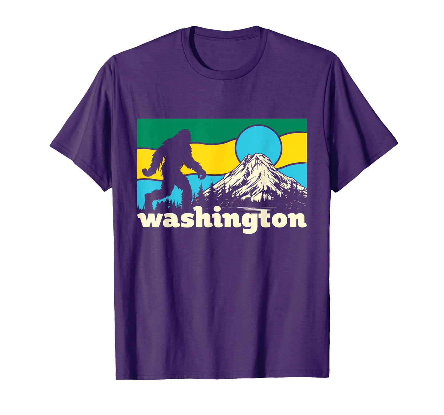 Washington State Home Mountains Bigfoot Sasquatch Yeti Gift T-Shirt