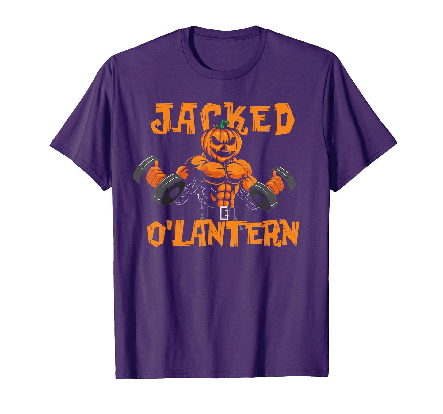 Jacked O'Lantern Halloween Gym Workout Lifting Pumpkin Funny T-Shirt