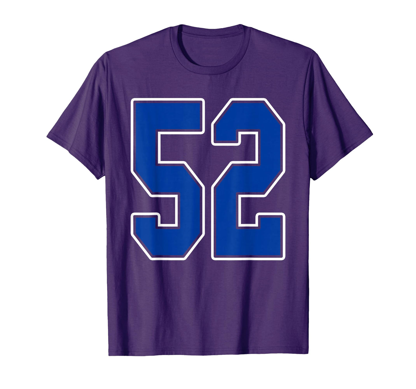Royal Blue and White Number 52 Jersey Player Uniform #52 Fan T-Shirt