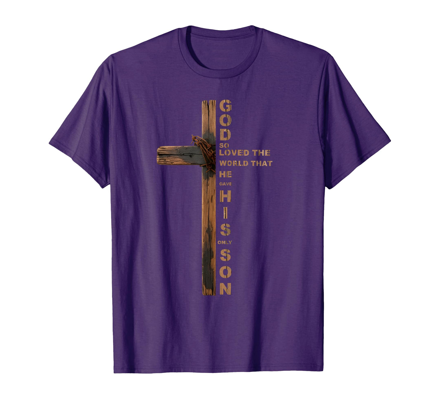 Inspirational John 3 16 Christian Bible Verse for Men Women T-Shirt