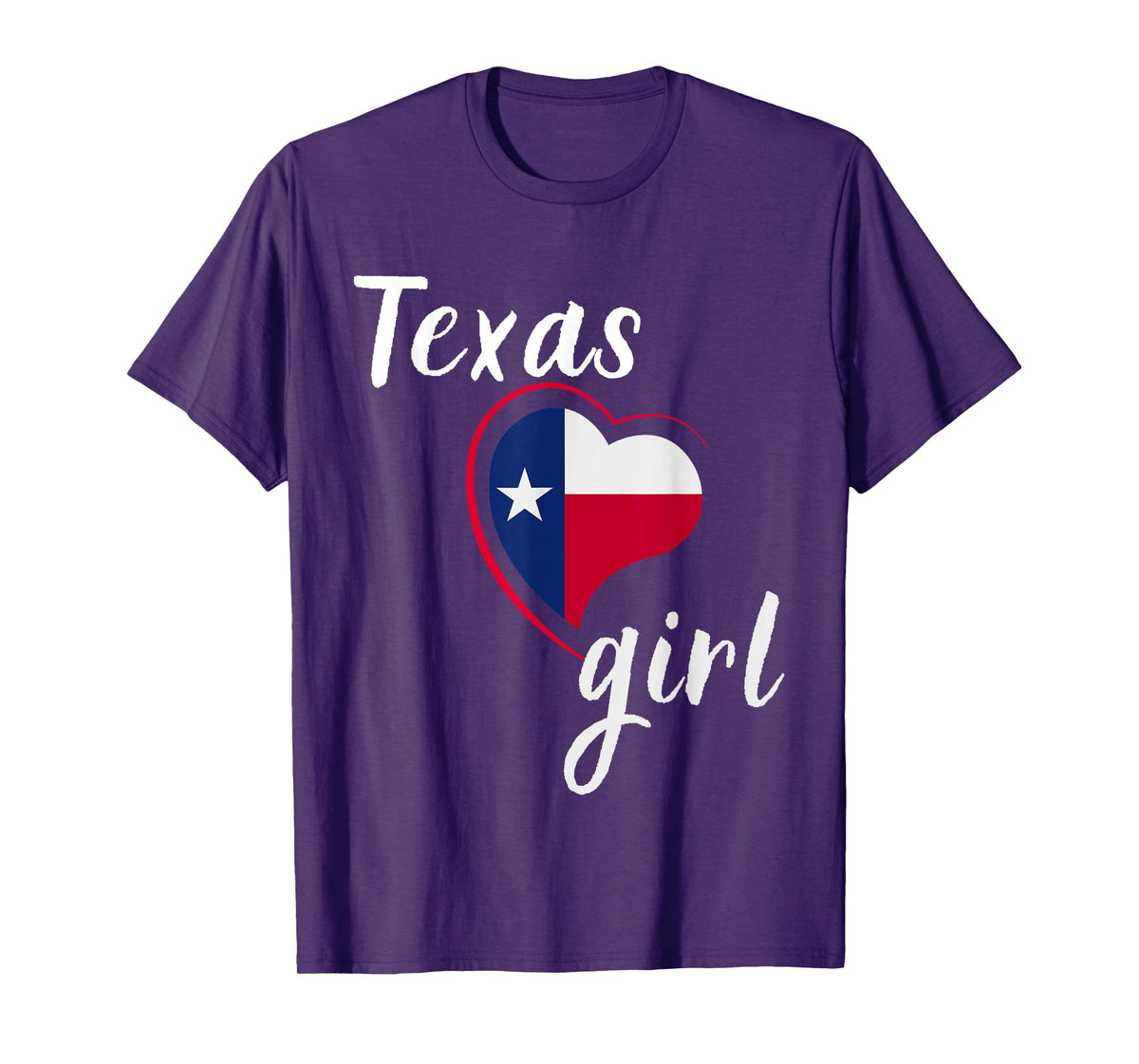 Texas Girl Red White and Blue Texas Flag T-Shirt