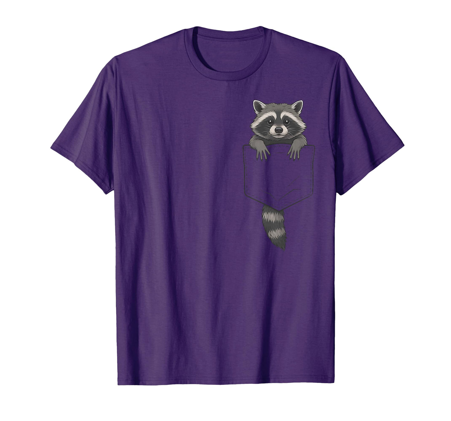 Cute Raccoon Pocket Funny Gifts For Men Women Kid T-Shirt