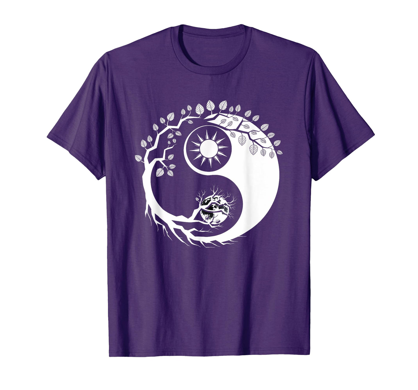 Yin Yang Moon Sun Tree of Life Men Women Kids T-Shirt