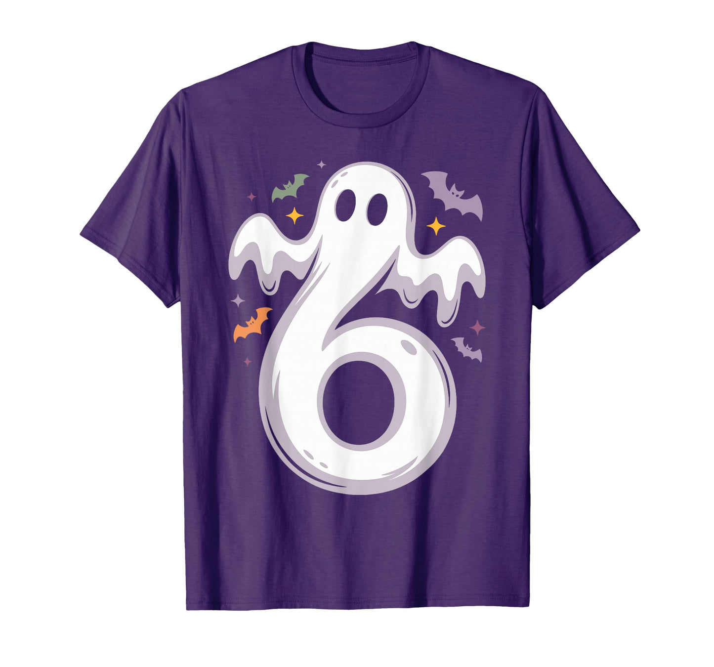 Funny 6 Ghost Meme Halloween Costume Matching Design T-Shirt
