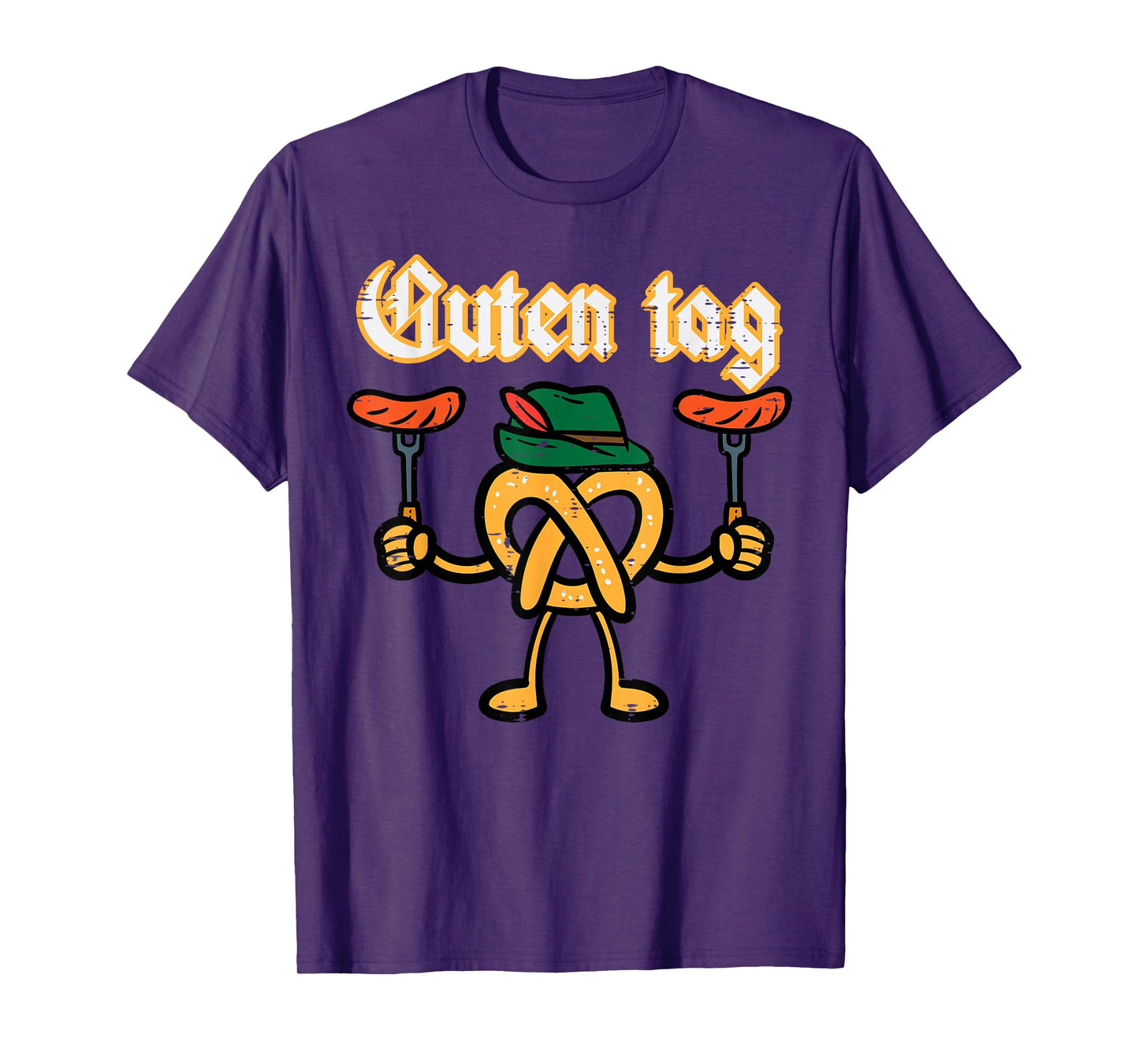 Oktoberfest Guten Tag Pretzel German Costume Kids Men Women T-Shirt