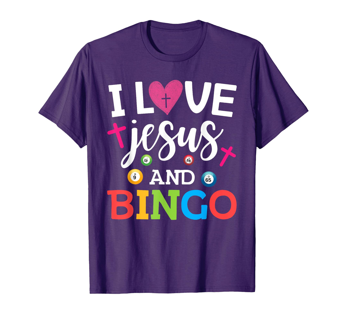 I Love Jesus And Bingo Games Christian Lucky Bingo player T-Shirt
