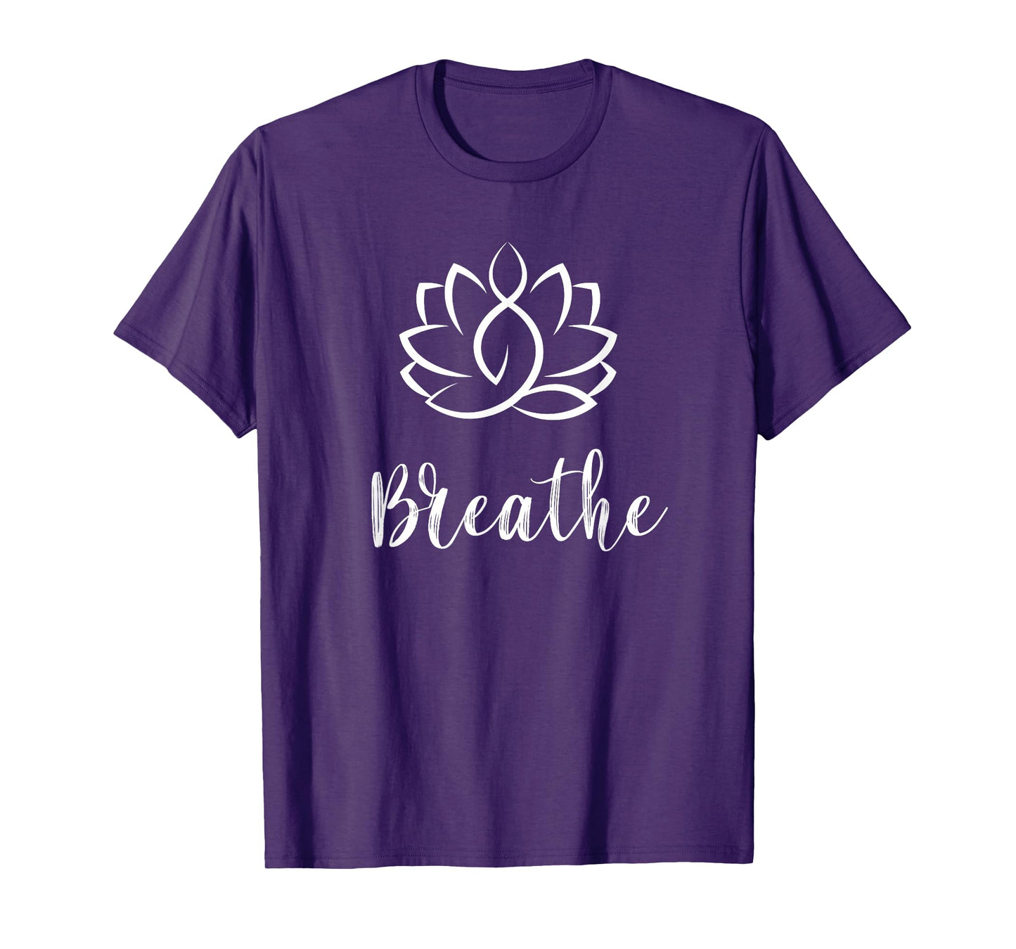 Breathe Buddha Lotus Flower Meditation Yoga T-Shirt