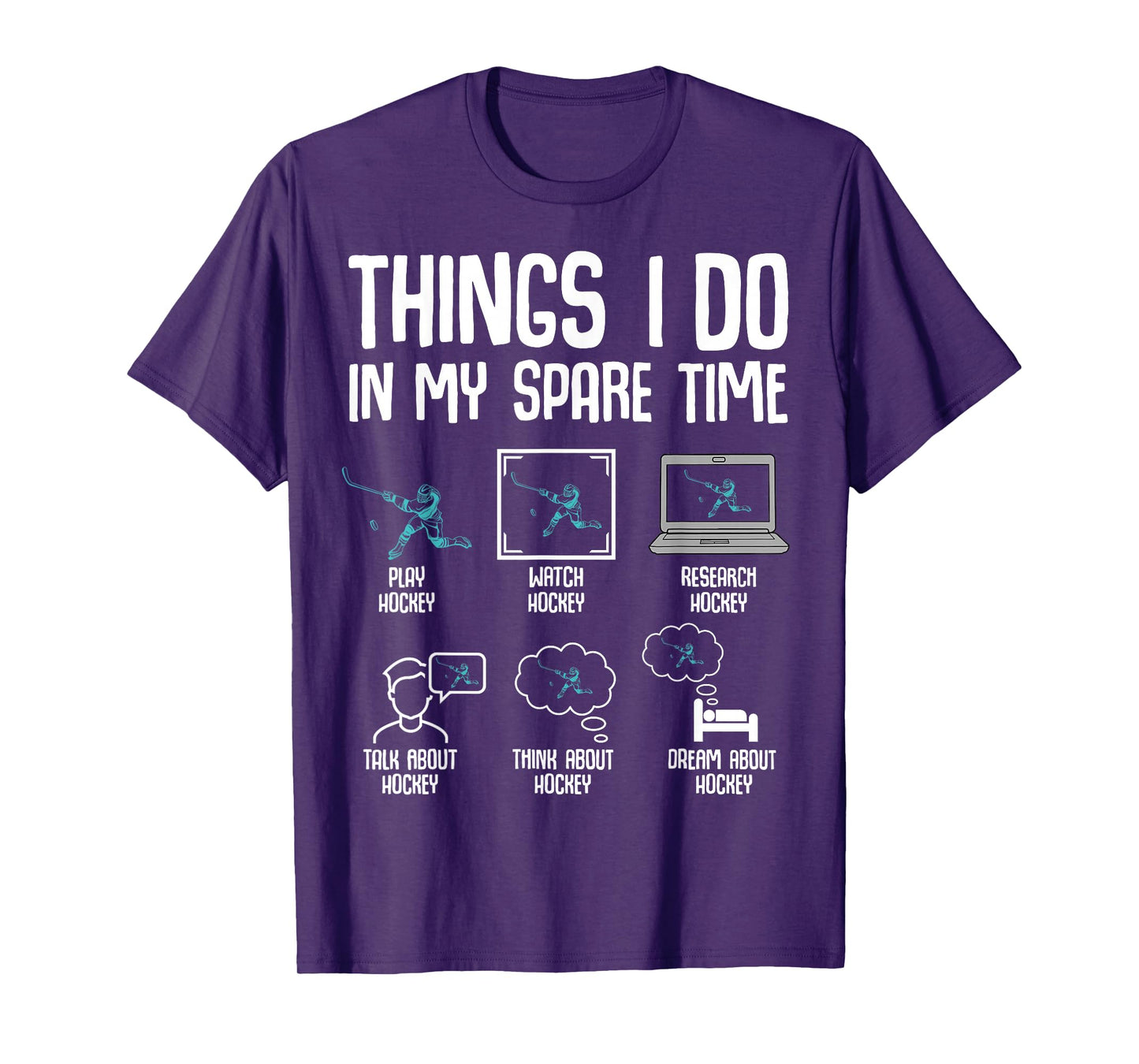 Hockey Things I Do In My Spare Time Ice Hockey Kids Boys T-Shirt