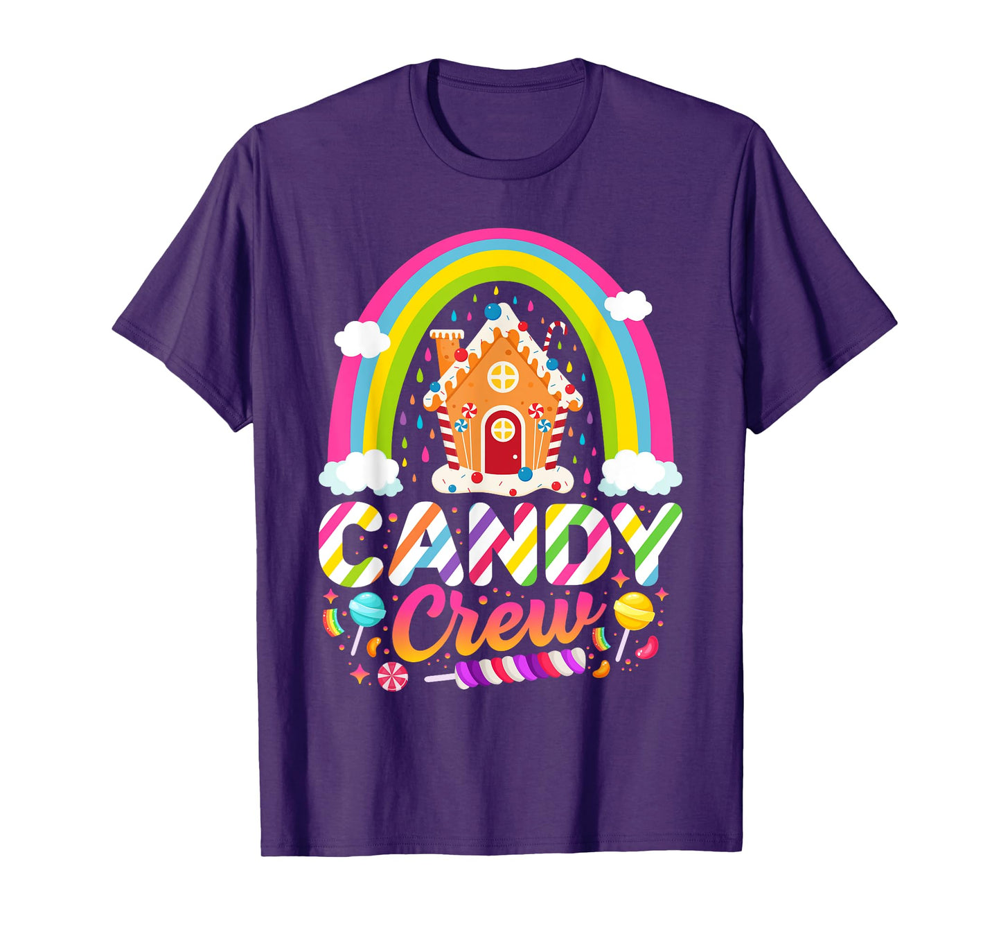 Candy Crew Rainbow Gingerbread Halloween Costume Kids T-Shirt