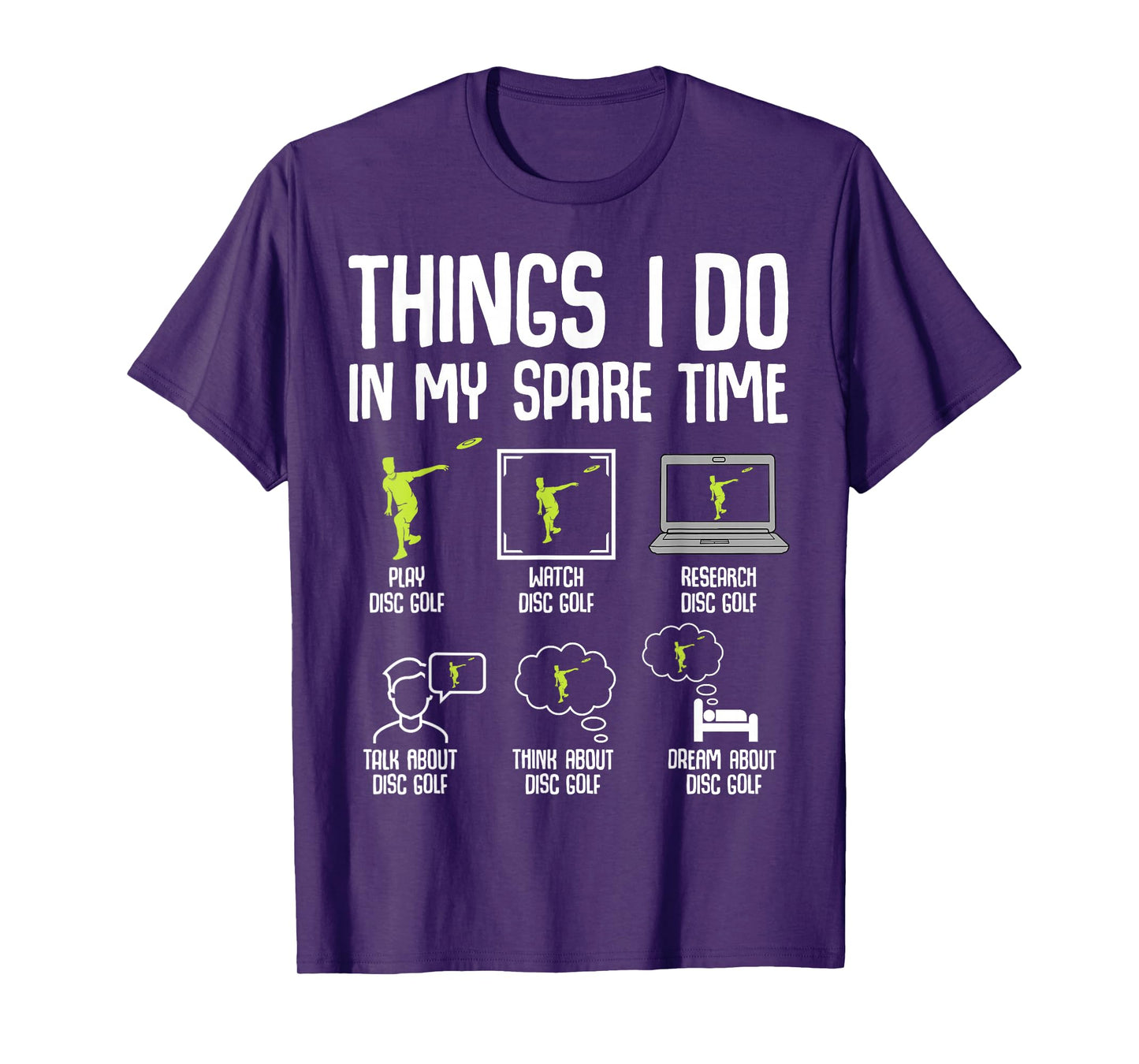 Disc Golf Things I Do In My Spare Time Frisbee Men Kids Boys T-Shirt