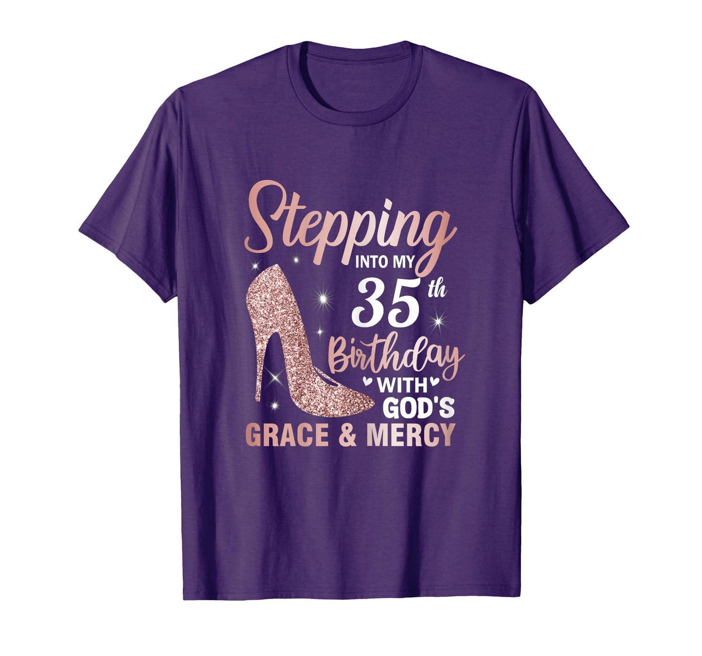Stepping Into My 35th Birthday Shirt Women 35 Year Old Bday T-Shirt
