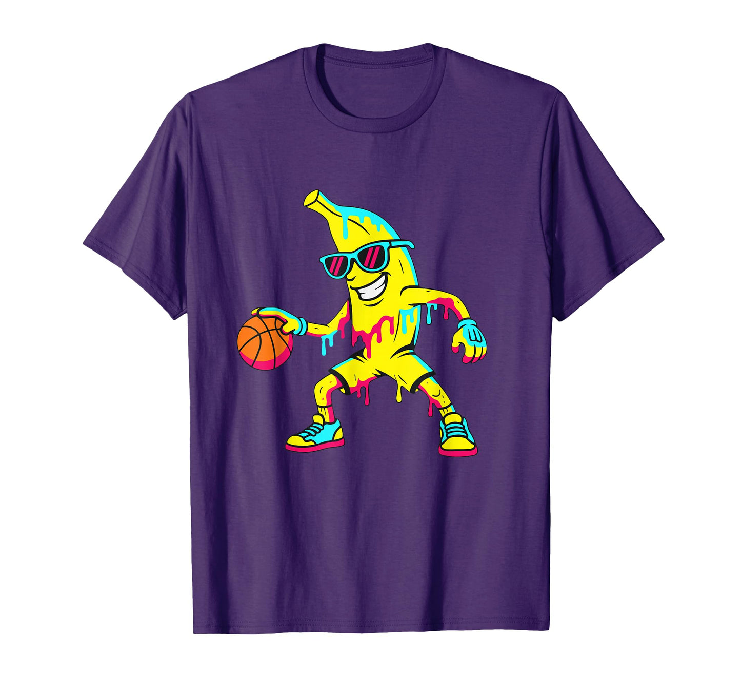 Banana Funny Basketball Drip Kids Youth Boys Girls T-Shirt