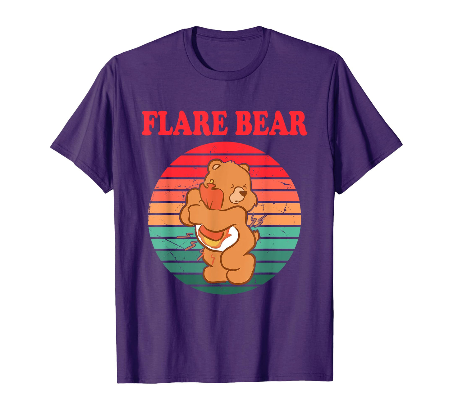 Funny Flare Bear Vintage Apparel T-Shirt