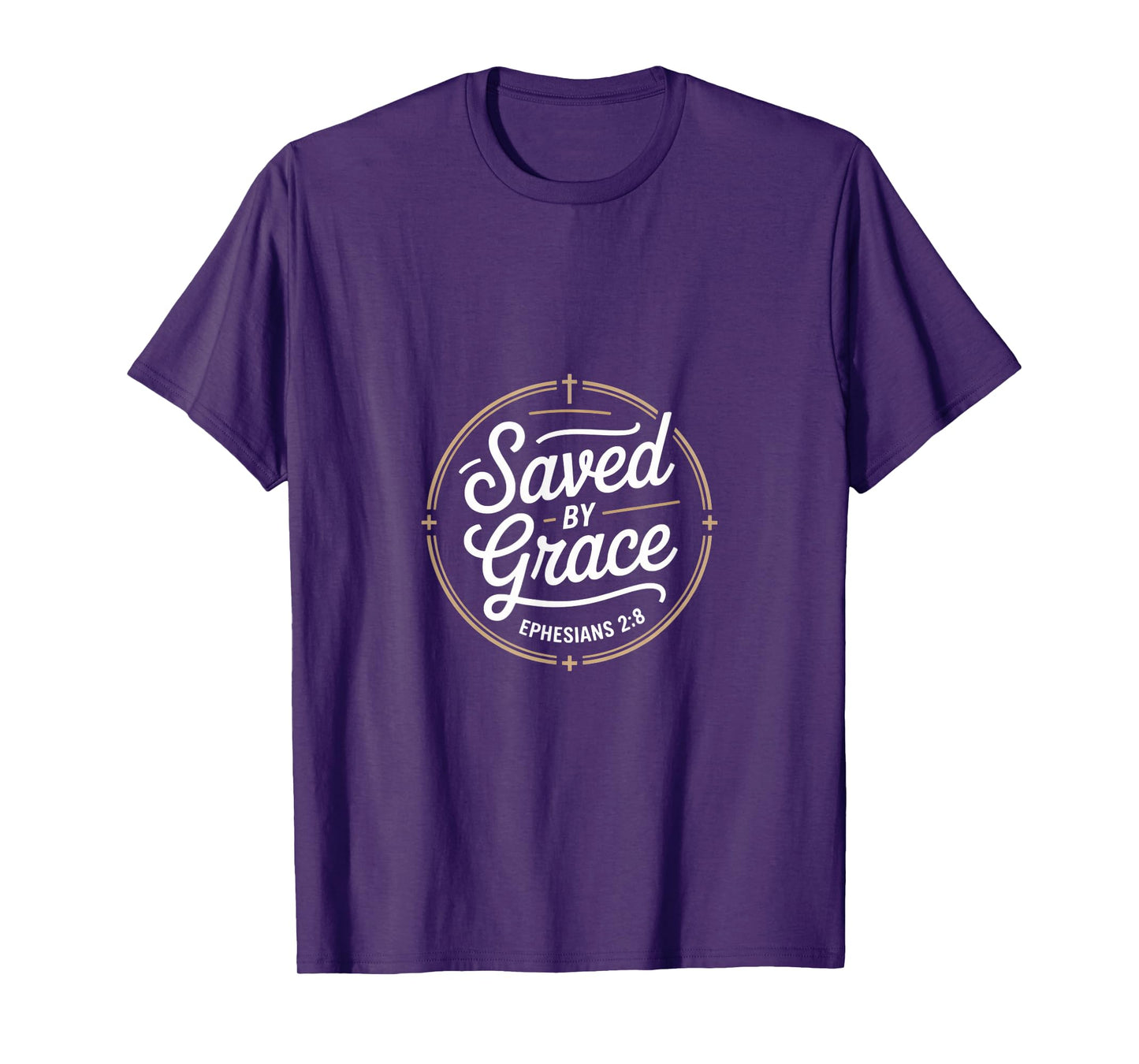 Saved by Grace Ephesians 2 8 Christian Scripture T-Shirt