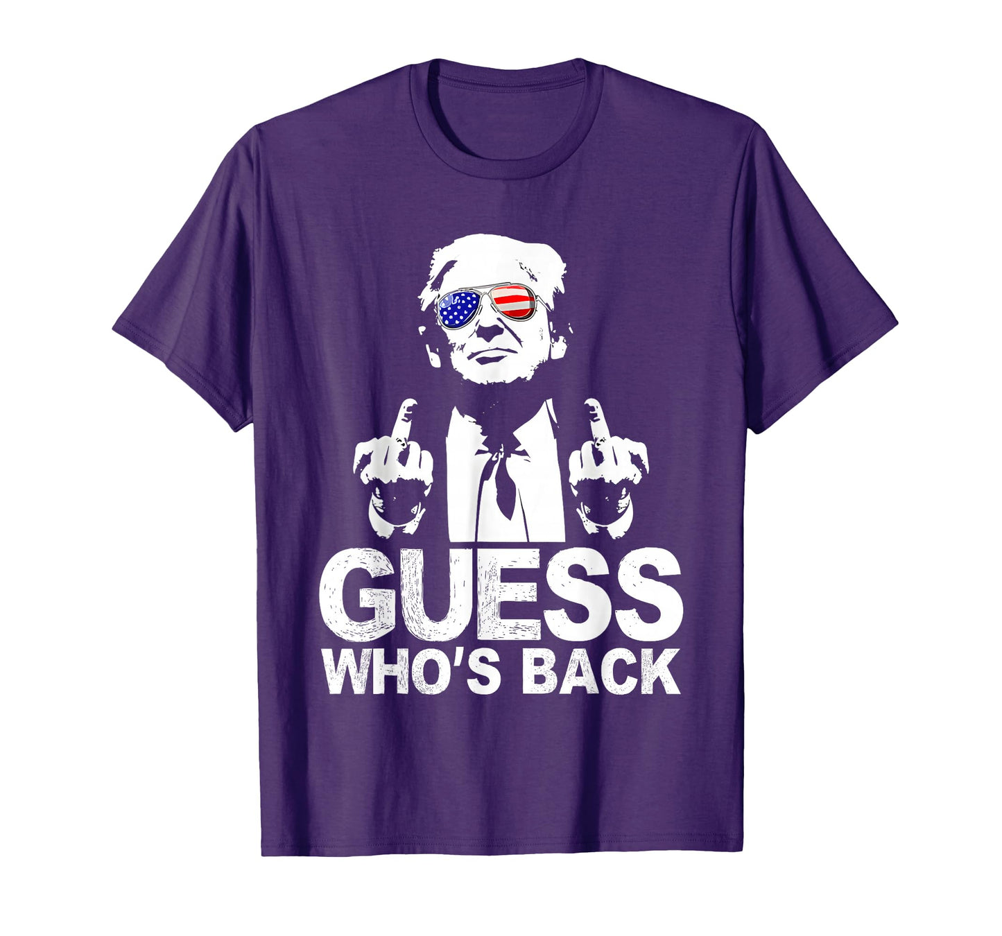 Funny Guess Who's Back President Donald Trump Middle Finger T-Shirt