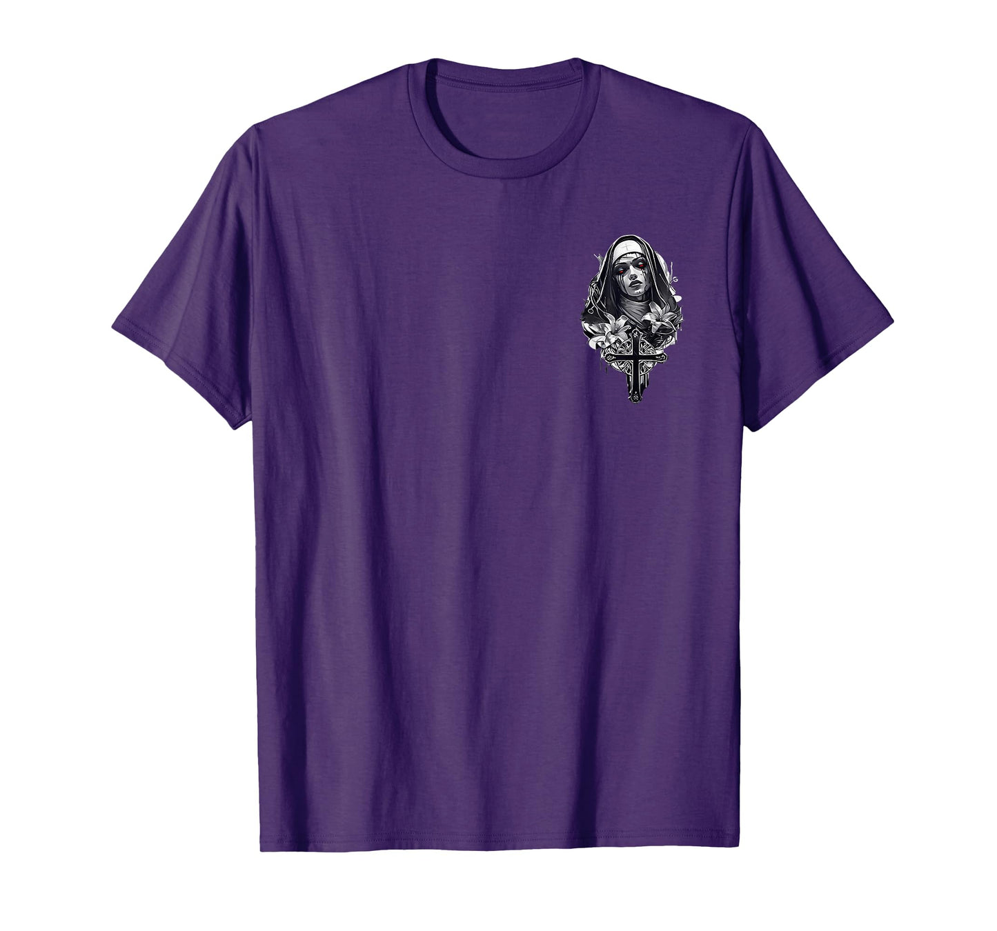 Please Do Not Feed The Whorses Drugs Retro Nun (2 Side) T-Shirt