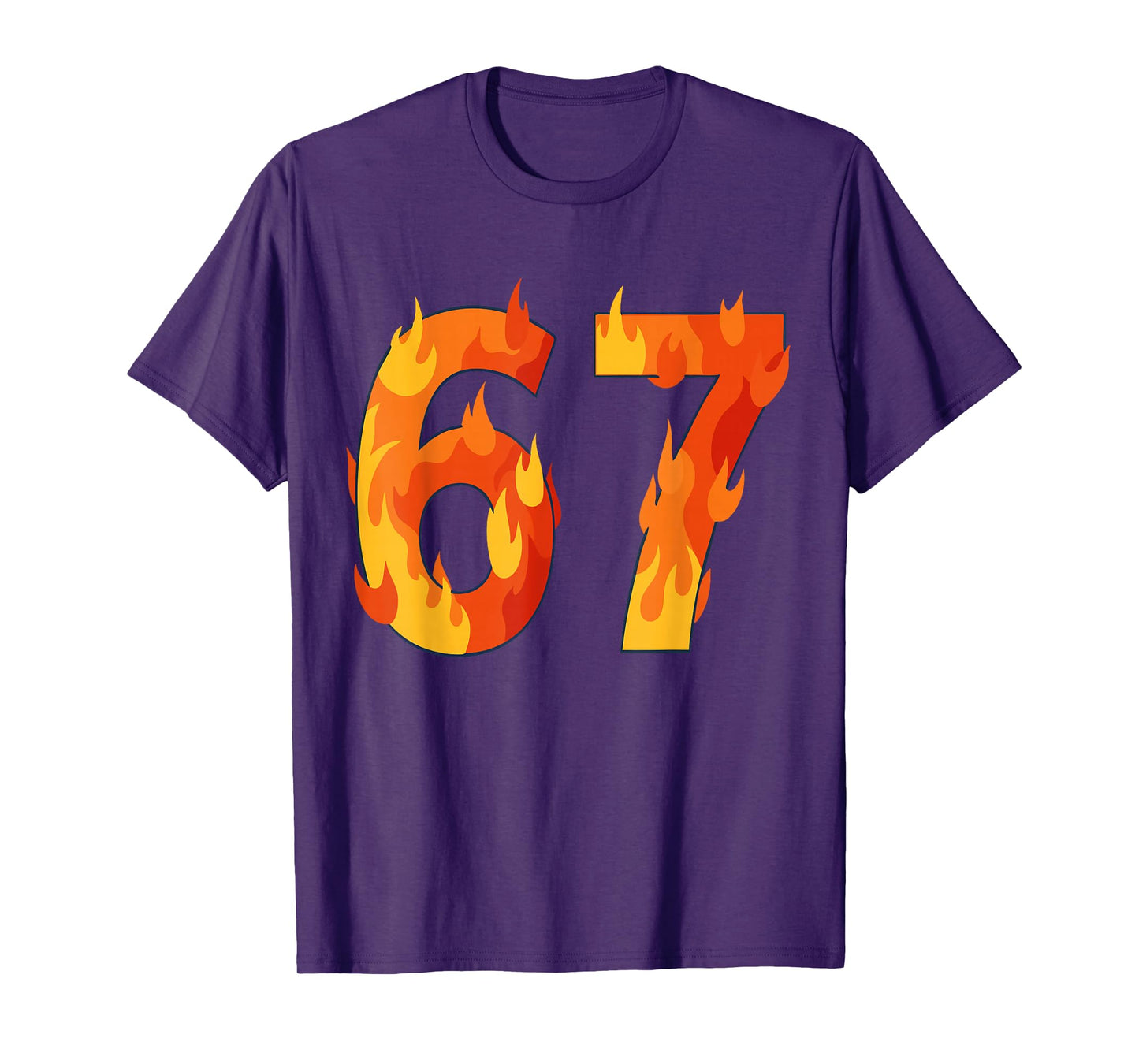 67 Meme Flames Funny Six Seven Gen Alpha Slang T-Shirt