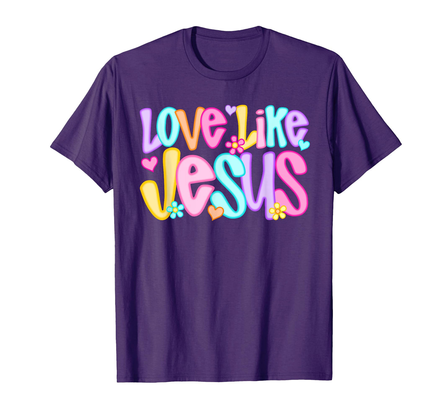Retro Love Like Jesus Religious Christian Men Women Kids T-Shirt