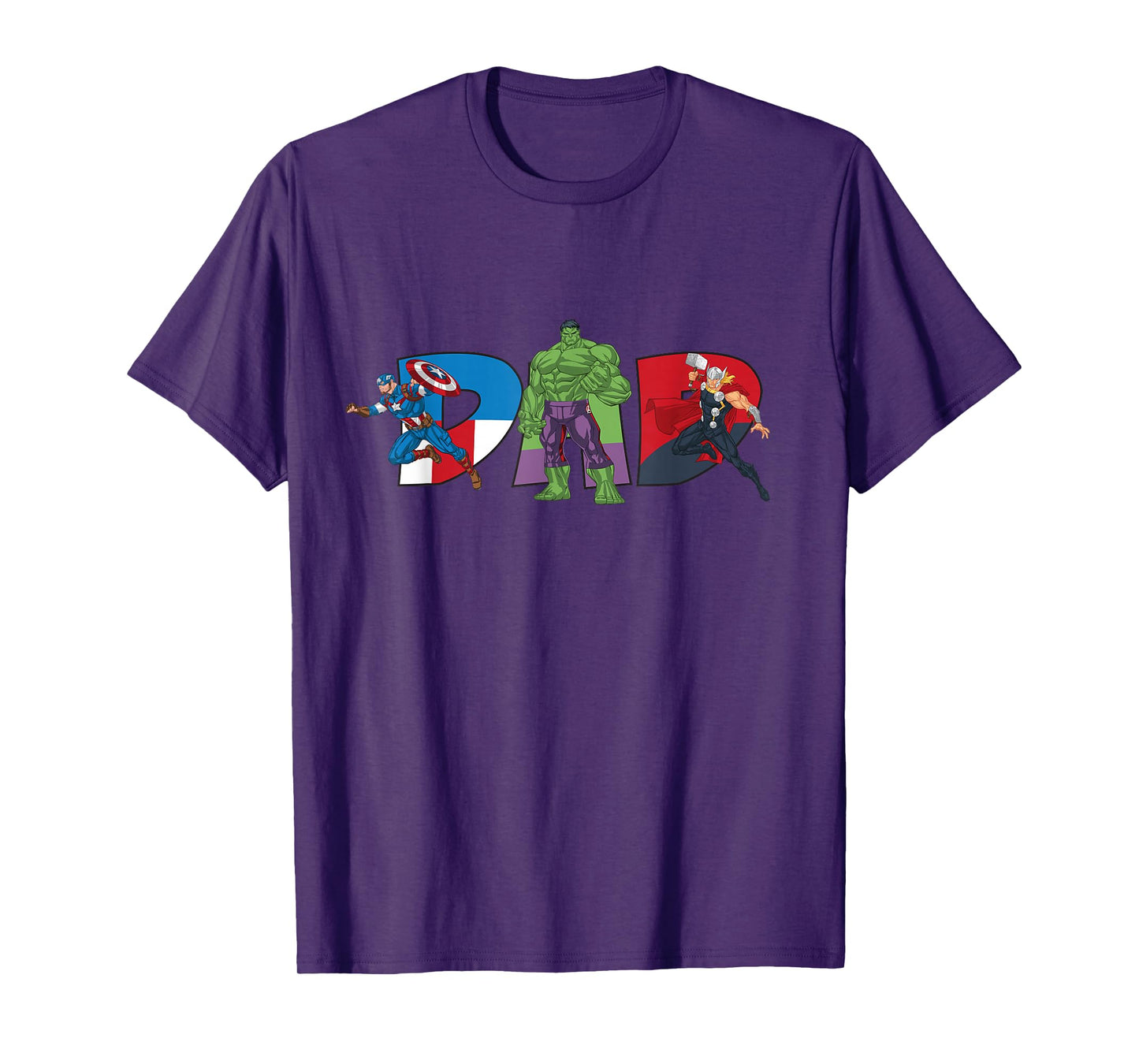 Marvel Avengers Team Dad Father’s Day Family Trip Birthday T-Shirt