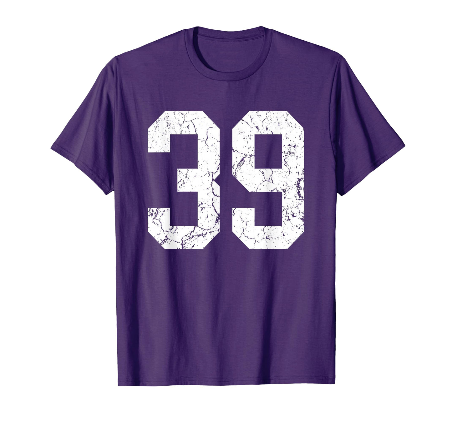 Grunge White Number 39 Jersey Uniform Player Fan T-Shirt