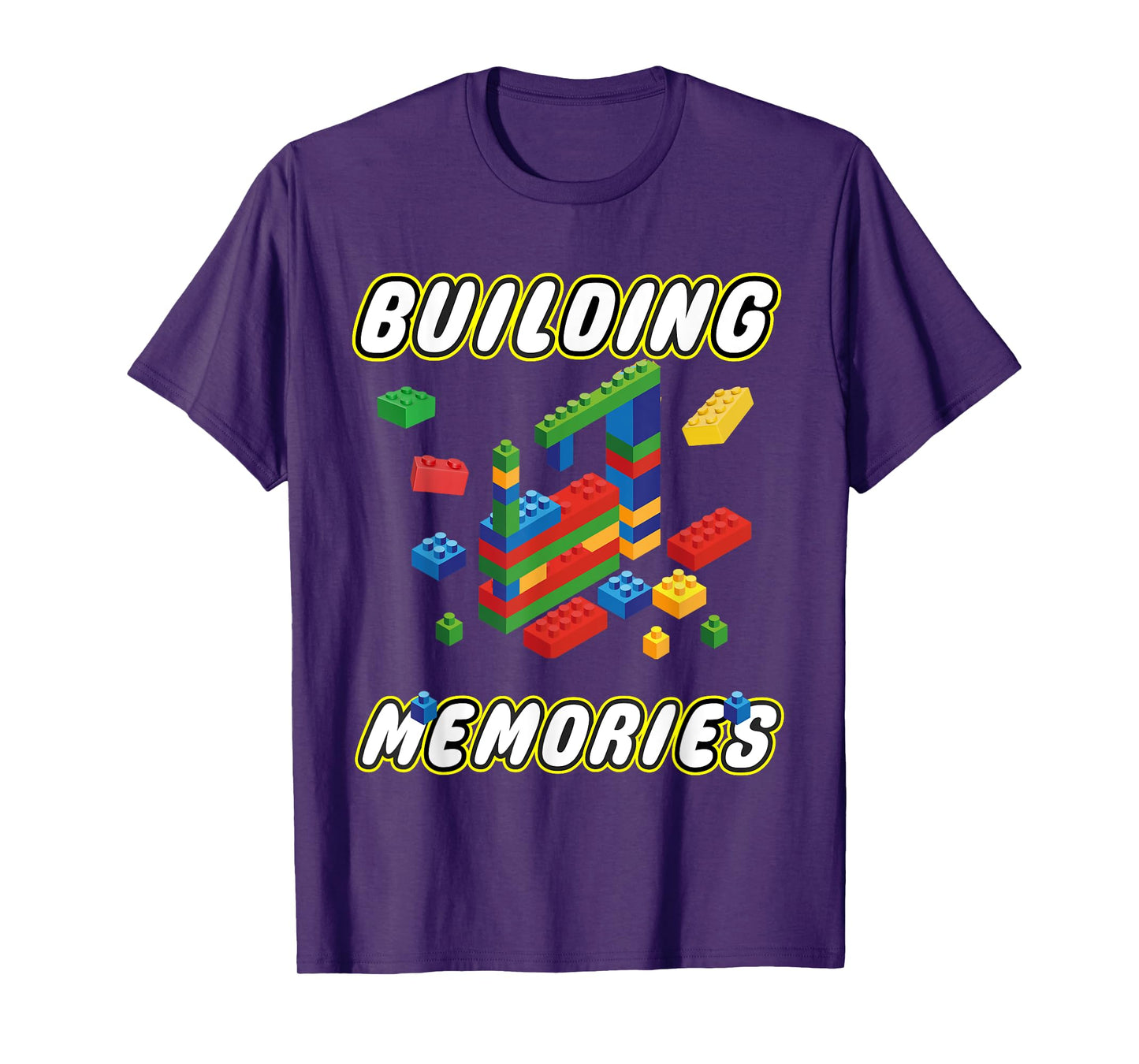 Building Memories Building Bricks Construction Builder T-Shirt