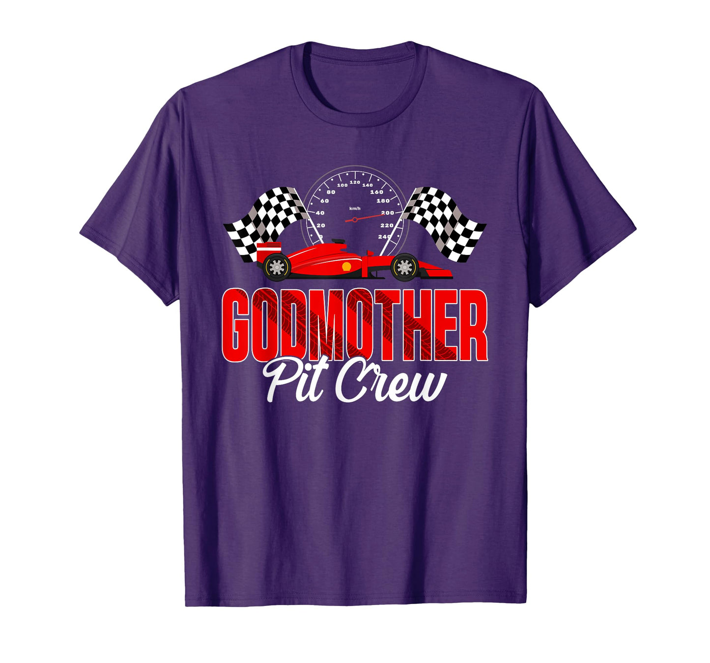 Race Car Birthday Party Racing Family Godmother Pit Crew T-Shirt