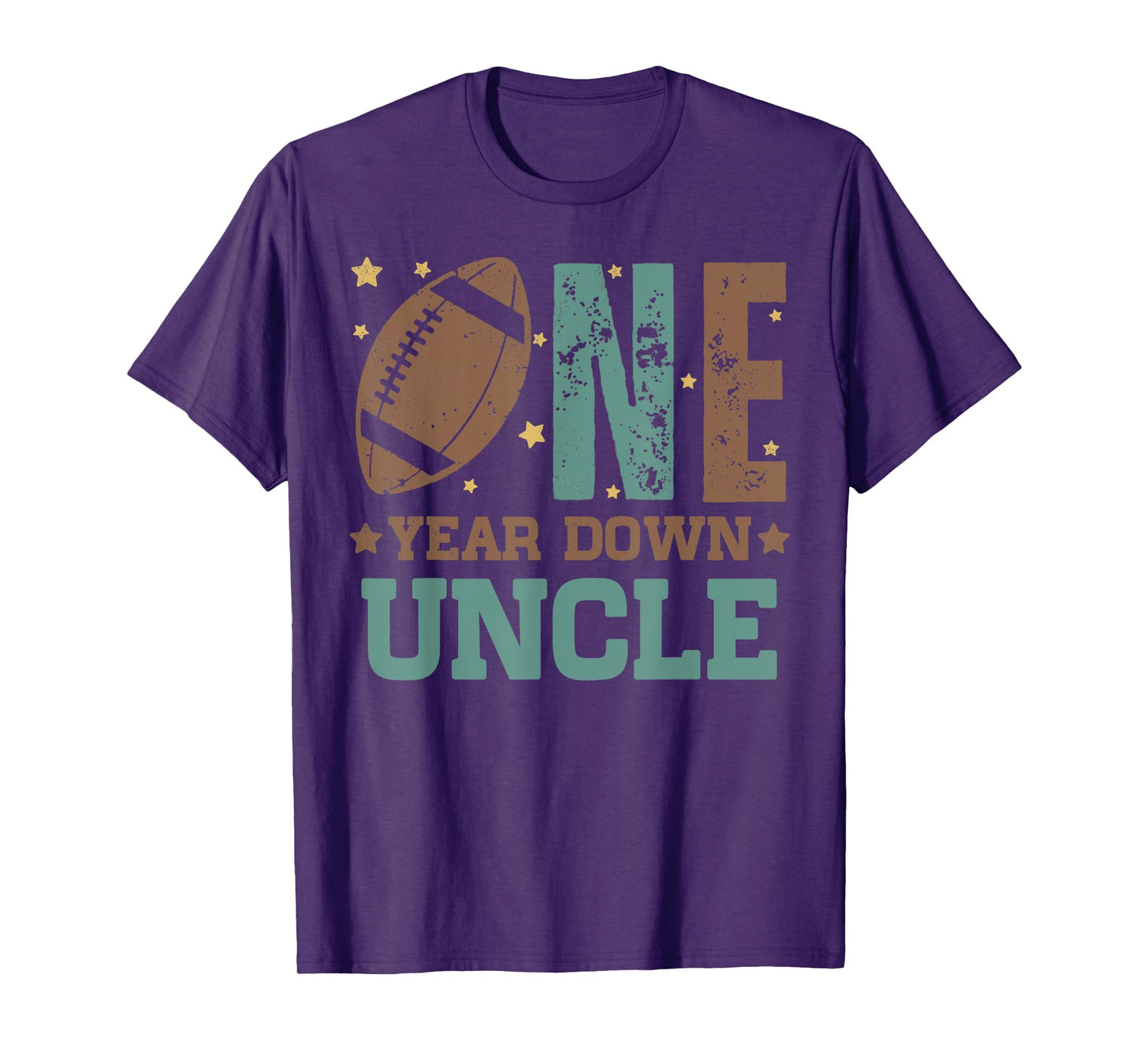 Uncle of the 1 Year old Football 1st Year Down Birthday T-Shirt