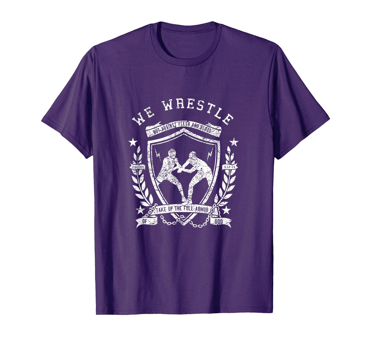 Christian Wrestling Shirt with Bible Verse T-Shirt