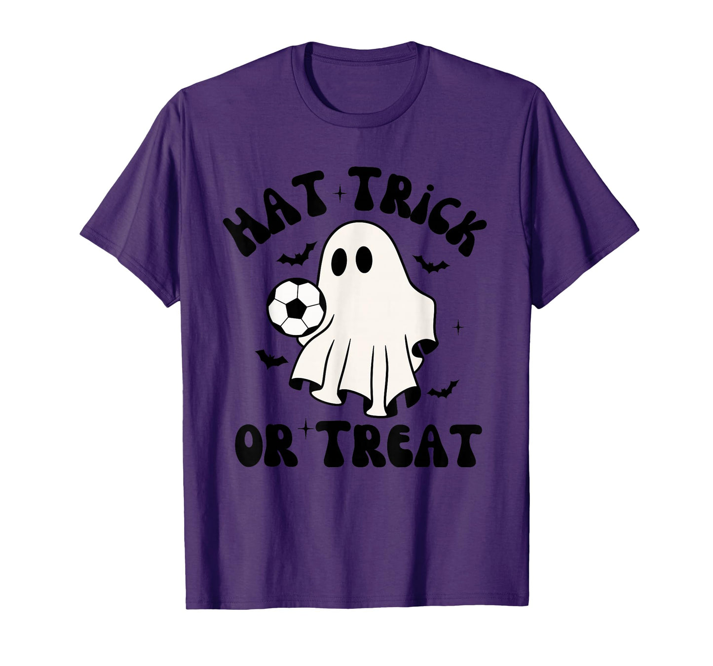Hat-Trick Or Treat Soccer Sports Halloween Men Boys Girls T-Shirt