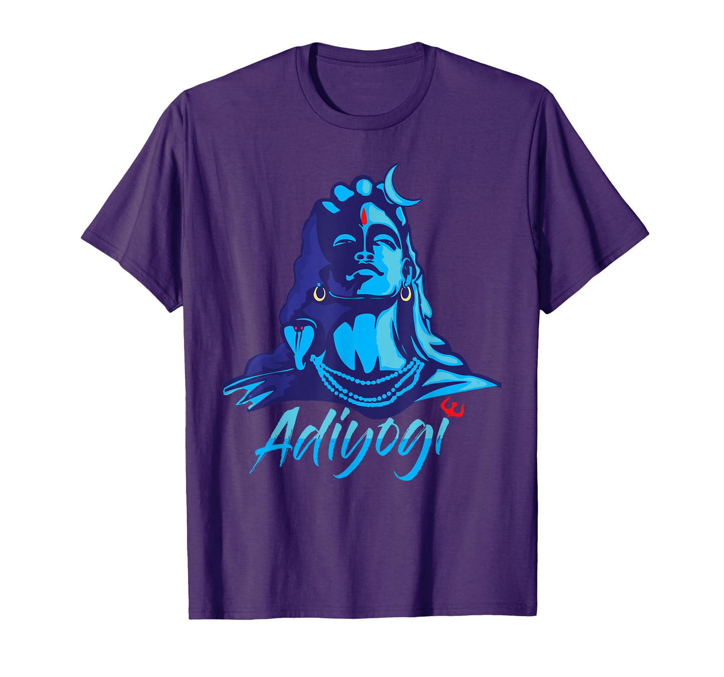 Adiyogi or Adhi Yogi Shiva Mahadev Blue Hindu Maha Shivratri T-Shirt
