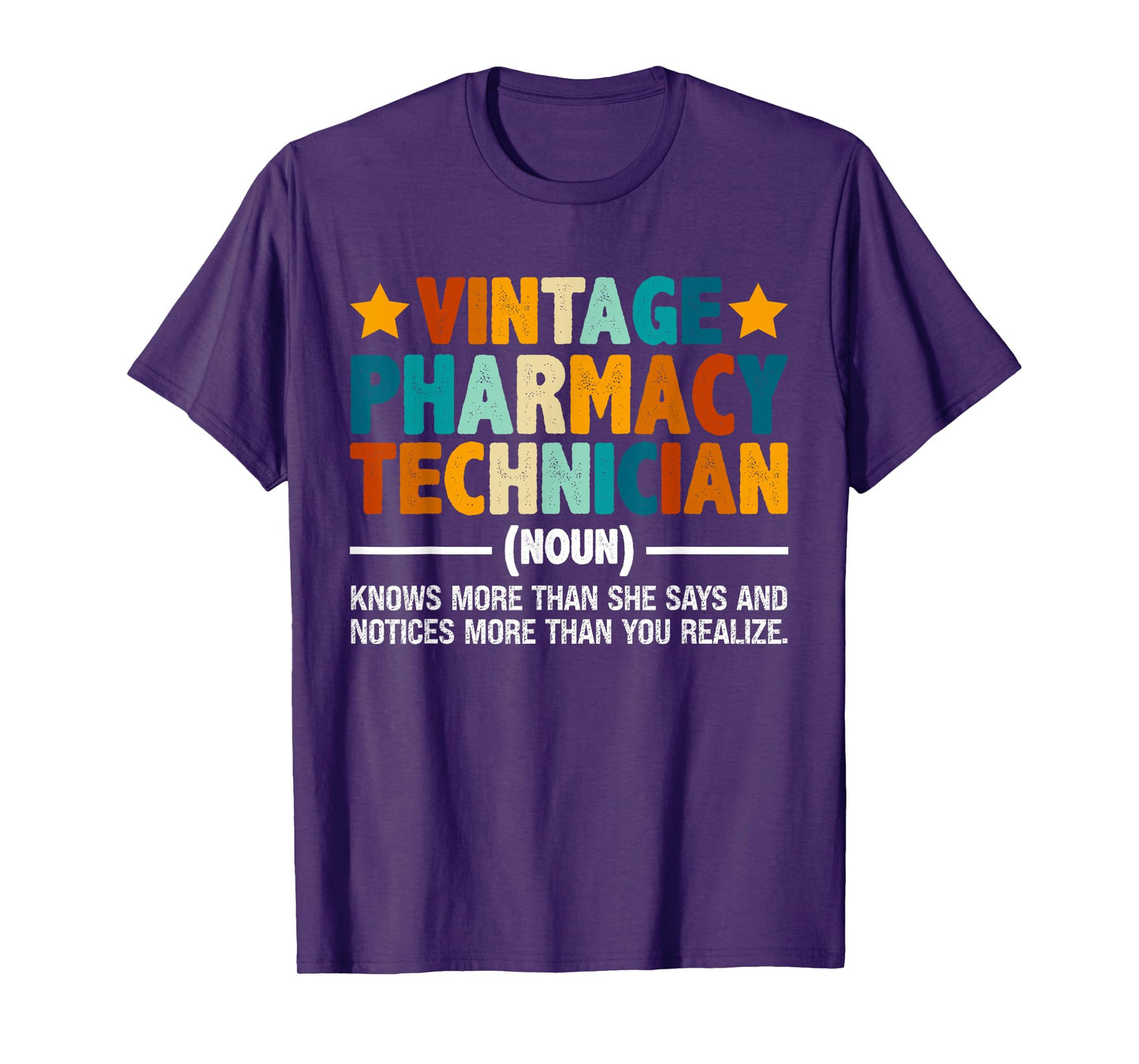 Vintage Pharmacy Technician Funny Pharmacist Tech Definition T-Shirt